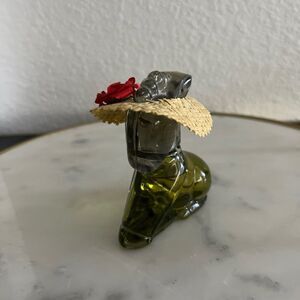 Vintage Avon Little Burro Charisma Cologne Donkey Decanter Red Floral 70’s